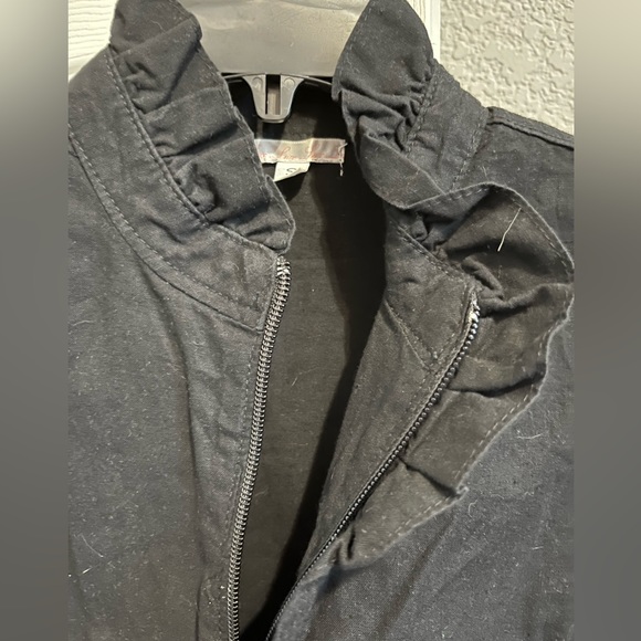 Anthropologie black linen jacket - Picture 2 of 3